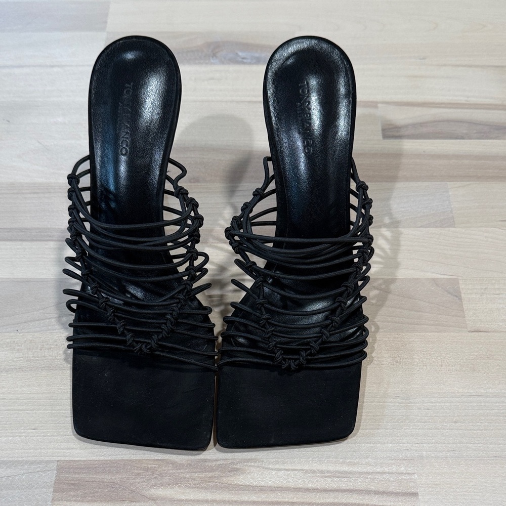 Tony Bianco Black Strappy Heels